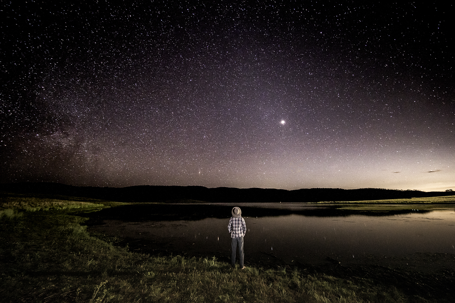 Person looking at stars