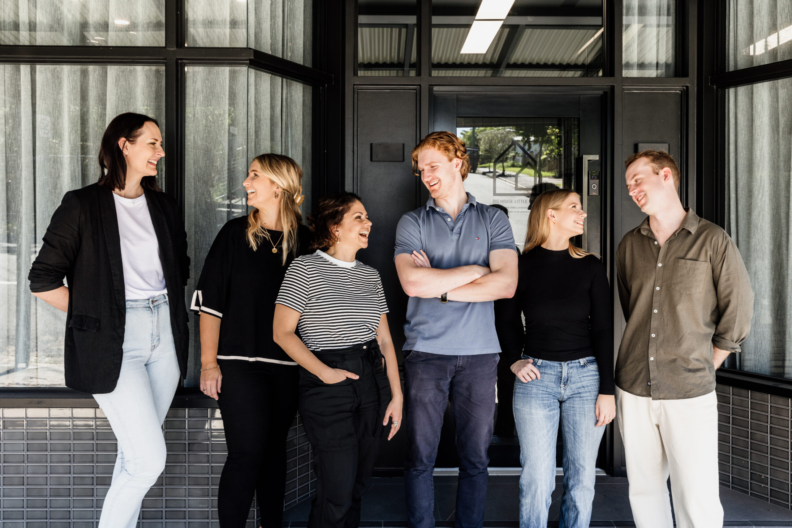 Group of people laughing