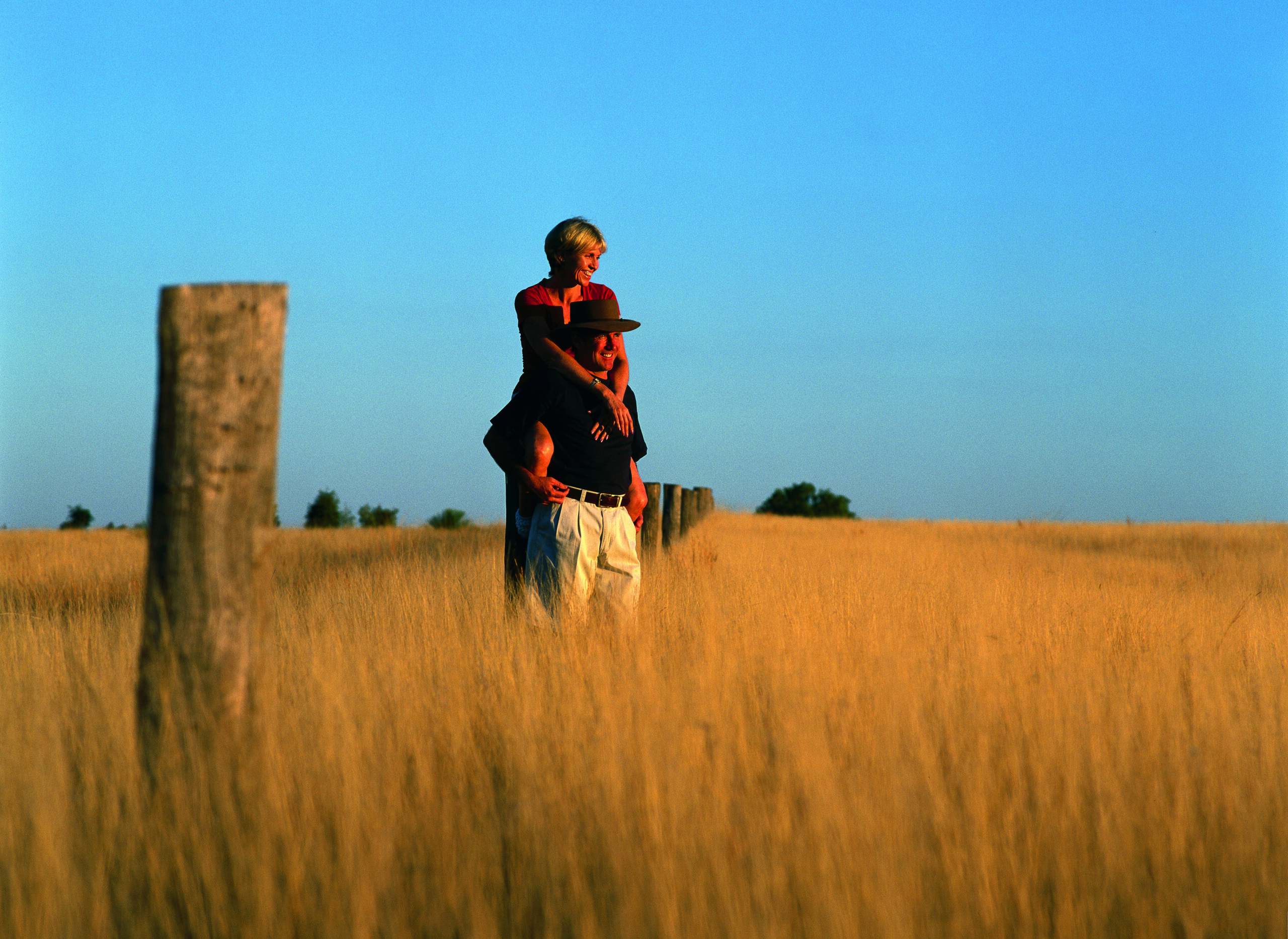 Person standing in field