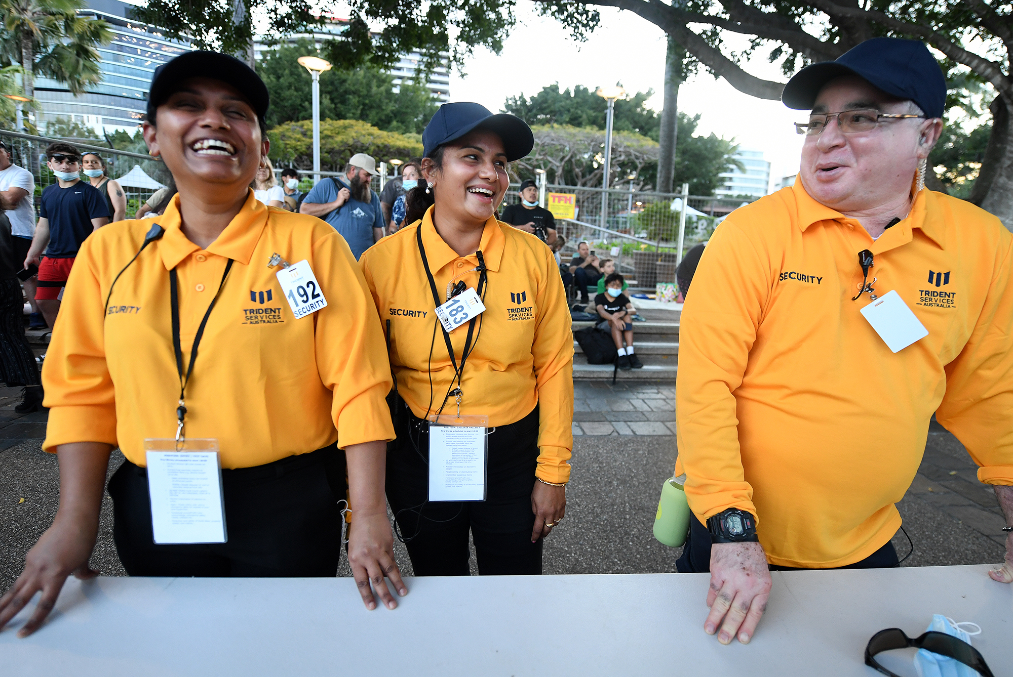 Security guards at an event